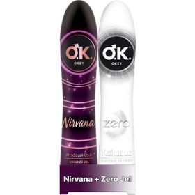 Okey Nirvana 100 ml Uyarıcı Jel + Okey Zero 100 ml Kayganlaştırıcı Jel