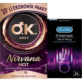 Okey Nirvana Hot 20 Adet Prezervatif + Little Devil Halka