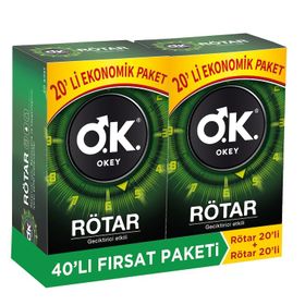 Okey Rotar 20'li 2 Adet Prezervatif
