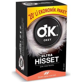 Okey Ultra Hisset Çok İnce 20 Adet Prezervatif