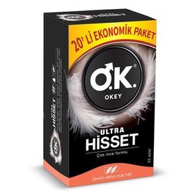 Okey Ultra Hisset Çok İnce 20 Adet Prezervatif