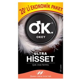 Okey Ultra Hisset Çok İnce 20 Adet Prezervatif