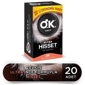 Okey Ultra Hisset Çok İnce 20 Adet Prezervatif