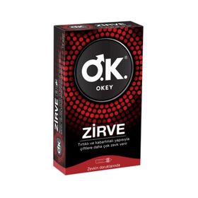 Okey Zirve 10'lu Tırtıklı ve Kabartmalı Prezervatif