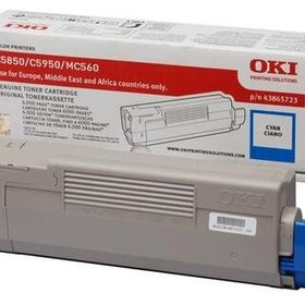 Oki 5950 5850 MC560 43865743 Mavi Muadil Toner