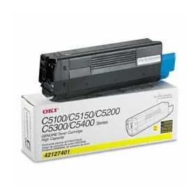 Oki C-5100-5200-5300-5400 42127488 Orjinal Sarı Toner