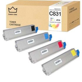Oki C-831C Mavi Muadil Toner