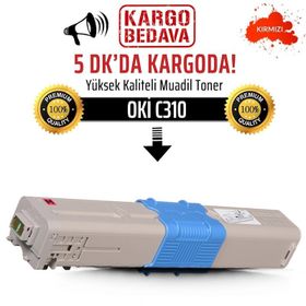 Oki C310-44469715 Kırmızı Muadil Toner