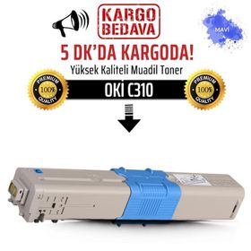 Oki C310-44469716 Mavi Muadil Toner