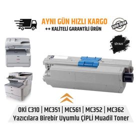 Oki C310-44469809 Siyah Muadil Toner