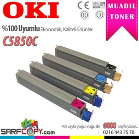 Oki C5850-43865743 Mavi Muadil Toner