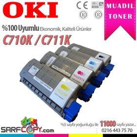 Oki C710-44318624 Siyah Muadil Toner