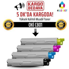 Oki C801 44643001 C801-C821 Sarı Orjinal Toner