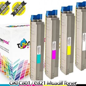 Oki C801 44643001 C801-C821 Sarı Orjinal Toner