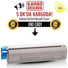 Oki C801-44643005 Sarı Muadil Toner