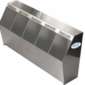 Okinox 910226T5 5 Gözlü 304 Paslanmaz Önlük Bone Maske Dolabı