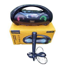 Okmore OKM-2218P Led Işıklı Taşınabilir Bluetooth Parti Hoparlörü Ses Bombası