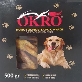 Okro 500 gr Kurutulmuş Tavuk Ayağı Köpek Ödül Maması