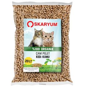 Oksaryum 20 lt %100 Organik Çam Peleti Kedi Kumu