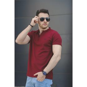 Oksit Roderick Hakim Yaka Petek Kumaş Yarım Fermuarlı Erkek T-shirt
