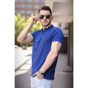 Oksit Roderick Hakim Yaka Petek Kumaş Yarım Fermuarlı Erkek T-shirt