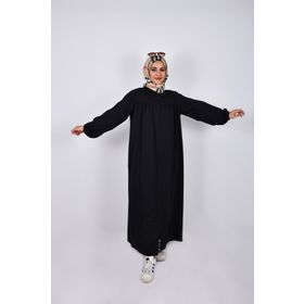 Oktay Usta Collection ROBALI1662 Siyah Mevlana Kesim Kadın Ferace