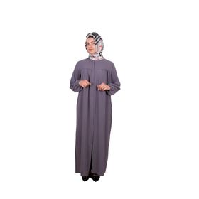 Oktay Usta Collection ROBALI1662 Siyah Mevlana Kesim Kadın Ferace