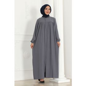 Oktay Usta Collection ROBALI1662 Siyah Mevlana Kesim Kadın Ferace