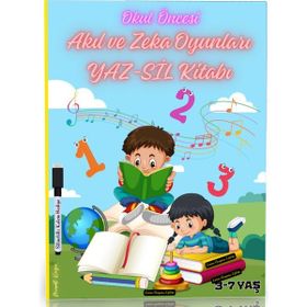 Okul Oncesi Akıl ve Zeka Oyunlari Yaz-Sil Kitabı Enine Boyuna Eğitim