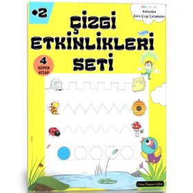 Okul Öncesi Çizgi Etkinlikleri Kitap Seti 4 Kitap Enine Boyuna Eğitim