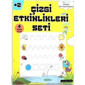 Okul Öncesi Çizgi Etkinlikleri Kitap Seti 4 Kitap Enine Boyuna Eğitim