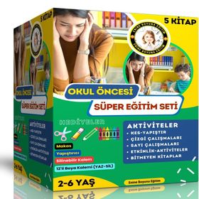 Okul Oncesi Egitim Seti-5 Süper Kitap Enine Boyuna Eğitim