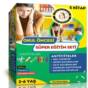 Okul Oncesi Egitim Seti-5 Süper Kitap Enine Boyuna Eğitim