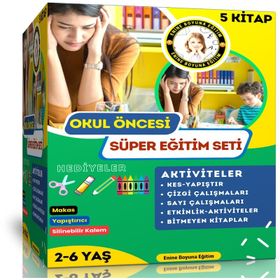 Okul Oncesi Egitim Seti-5 Süper Kitap Enine Boyuna Eğitim