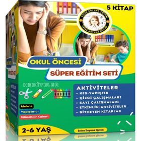 Okul Oncesi Egitim Seti-5 Süper Kitap Enine Boyuna Eğitim