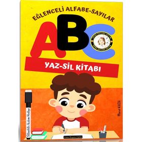 Okul Oncesi Eglenceli Alfabe-Sayılar Yaz-Sil Kitabı Enine Boyuna Eğitim