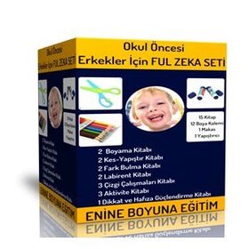 Okul Öncesi Erkekler İçin Ful Zeka Seti 15 Kitap