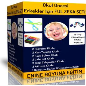 Okul Öncesi Erkekler İçin Ful Zeka Seti 15 Kitap