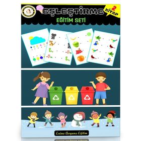 Okul Oncesi Eşleştirme Eğitim Seti 2 Kitap Enine Boyuna Eğitim