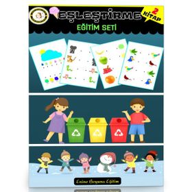 Okul Oncesi Eşleştirme Eğitim Seti 2 Kitap Enine Boyuna Eğitim