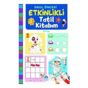 Okul Öncesi Etkinlikli Tatil Kitabım - 3-4 Yaş - Kolektif