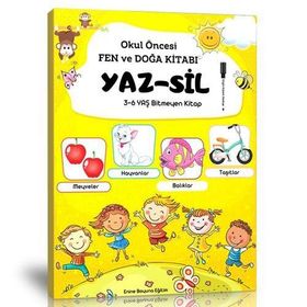 Okul Öncesi Fen ve Doğa Yaz-Sil Kitabı Enine Boyuna Eğitim