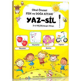 Okul Öncesi Fen ve Doğa Yaz-Sil Kitabı Enine Boyuna Eğitim