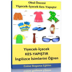 Okul Öncesi Giysileri Kes – Yapıştır Etkinlik Kitabı Enine Boyuna Eğitim