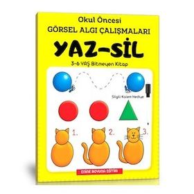 Okul Öncesi Görsel Algı Çalışmaları Yaz-Sil Kitabı Enine Boyuna Eğitim