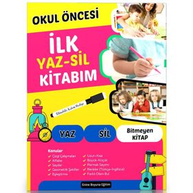 Okul Oncesi İlk Yaz-Sil Kitabım Enine Boyuna Eğitim