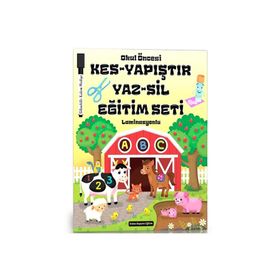 Okul Öncesi Kes-Yapıştır-Yaz-Sil Egitim Seti Laminasyonlu Enine Boyuna Eğitim