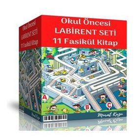Okul Öncesi Labirent Seti 11 Fasikül Kitap Enine Boyuna Eğitim