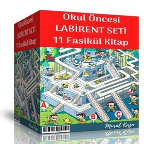 Okul Öncesi Labirent Seti 11 Fasikül Kitap Enine Boyuna Eğitim