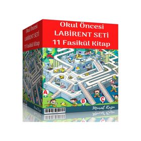 Okul Öncesi Labirent Seti 11 Fasikül Kitap Enine Boyuna Eğitim